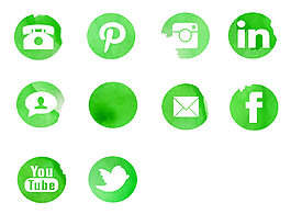 磨砂社交媒体图标