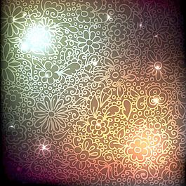 眩光的花纹背景矢量1