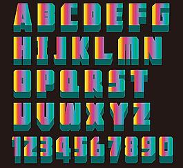 立体字母图片