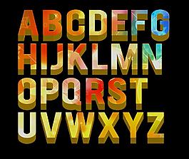 立体字母图片