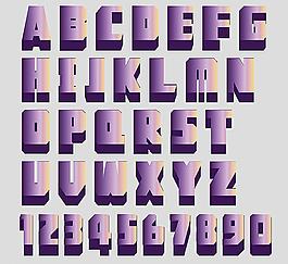 立体字母图片