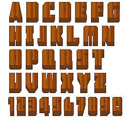 立体字母图片