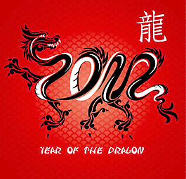 中国龙的背景矢量