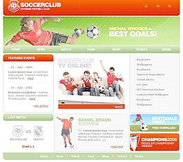 足球俱乐部网站模板图片