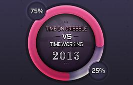 网页进度图标PSD分层模板