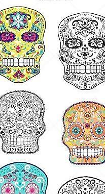 骷髅头图案图片