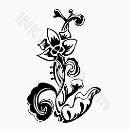 手绘花卉矢量