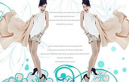 时尚夏季品牌女装PSD广告设