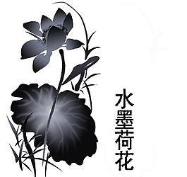 水墨荷花图片