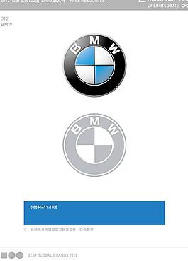 世界品牌100强宝马汽车logo矢