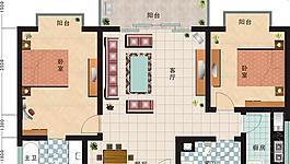 家居平面布置图矢量素材  CDR