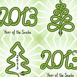 2013新年蛇形图案背景矢量素材