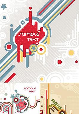 抽象彩色线条背景矢量素材