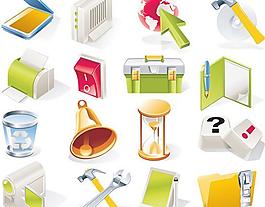 日常生活应用图标矢量图  AI