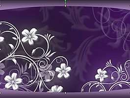 紫色花纹ppt模板