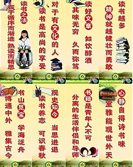学校阅览室展板图片
