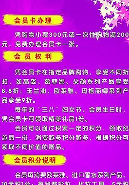 美容店会员须知展板图片