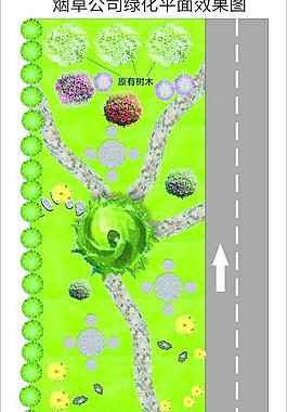 绿化平面效果图图片
