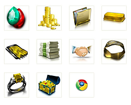 金融钱币PNG图标