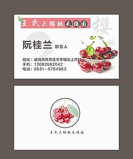 樱桃名片图片