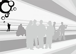 结合矢量建筑工人
