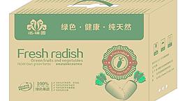 水果萝卜瓦楞纸包装盒(展开图 效果图)图片