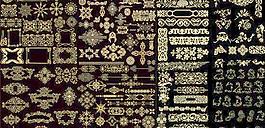 欧美黄金花纹设计PSD素材