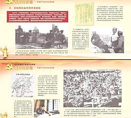 中国共产党抗战历史展板PSD