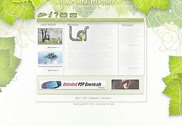 欧美绿色环保网页设计分层模