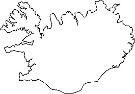 冰岛轮廓图简笔画图片
