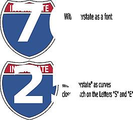 州际公路标志剪贴画