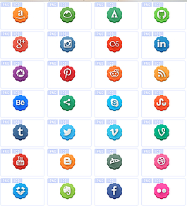 花边社交媒体图标