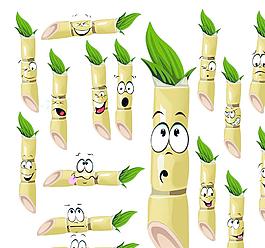 卡通竹子表情图片