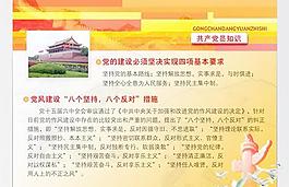 共产党员知识教育展板PSD分