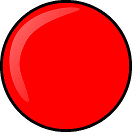 红色的圆形按钮剪贴画