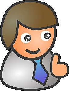 人们商务男性微笑剪贴画