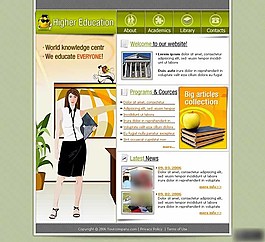 高等校园教育信息网页模板