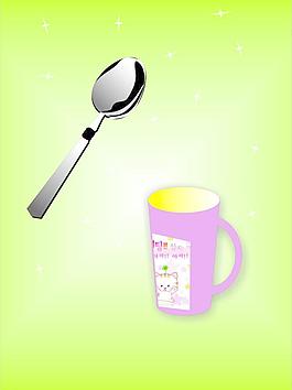 勺子杯子图片