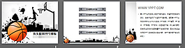 大学篮球幻灯片模板