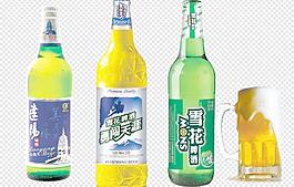 高清啤酒瓶 酒杯图片