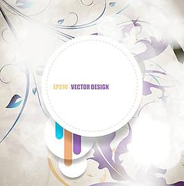 圆形纸片透光底纹背景矢量素材