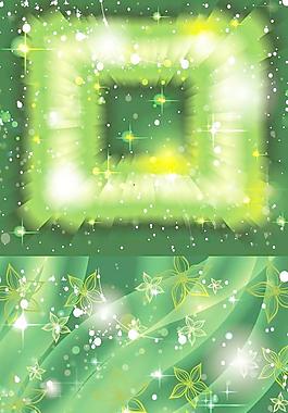 繁星点点清新绿色背景矢量图