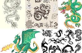 龙纹图腾设计矢量素材