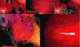 红色奢华图案背景矢量素材