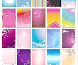 精美空白展板背景矢量图 CDR模