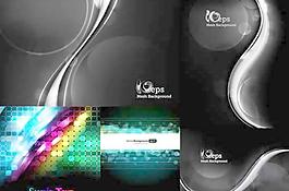 动感弧线背景矢量素材