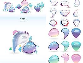 水滴形状对话框矢量素材