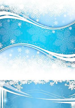 圣诞冰晶雪花背景矢量素材