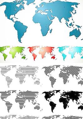 36款世界地图矢量图，世界地图