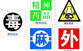 医疗标识标志（高危药品的标志为位图）图片